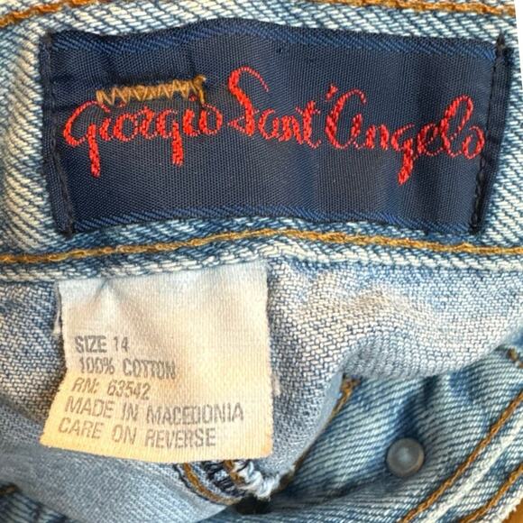 Vintage Giorgio Saint Angelo Blue Jean Shorts high waisted size 14 - Picture 11 of 12